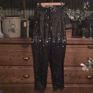 NWT Express Ankle High Rise Sequin Pants